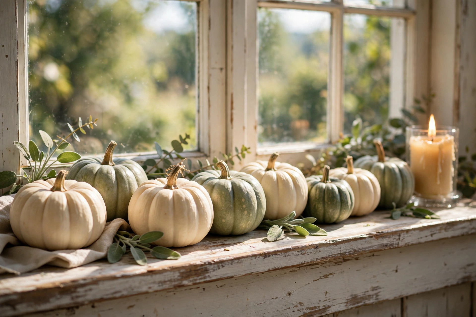 14. Keep Pumpkins on the Windowsill